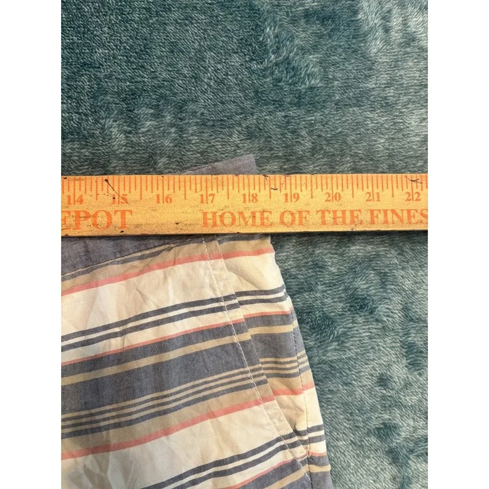 Tommy Hilfiger Mens 36 Multicolor Striped Chino Shorts 100% Cotton 9 Inseam